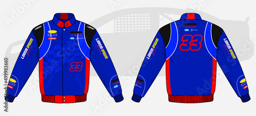 Racing jacket colorful mockup template hoodie car motorcycle