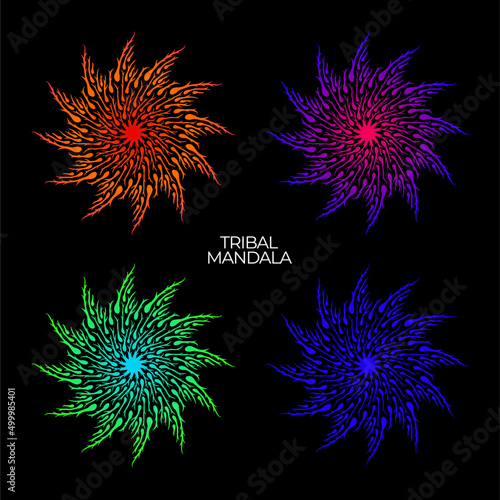 set of fireworks, Flame mandala, abstract flames, celebration, fireworks, mandala