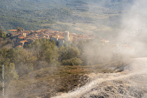 Italy Tuscany Sasso Pisano, the geothermal park with fumaroles and pools of mud and thermal water