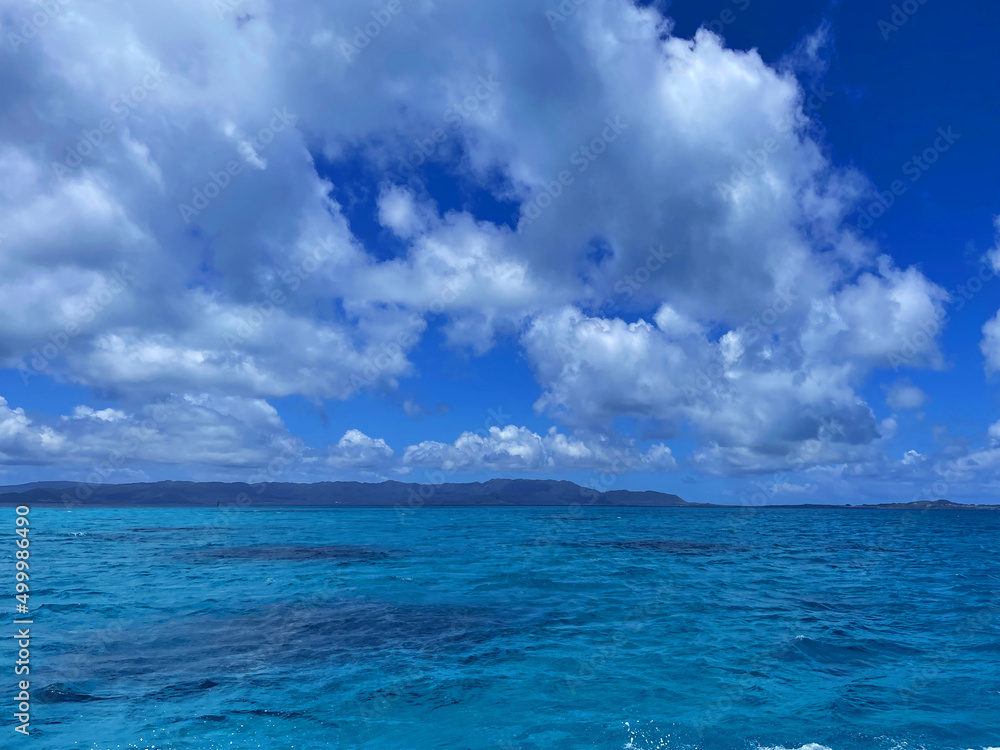 Obraz premium 観光スポット・黒島の海（八重山諸島・沖縄）
