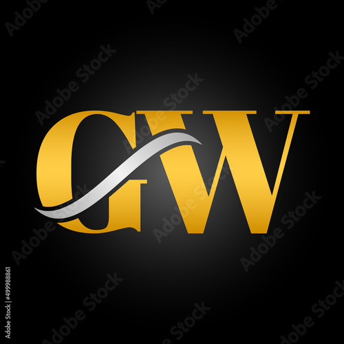 Initial GW letter Logo Design vector Template. Abstract Letter GW logo Design. photo