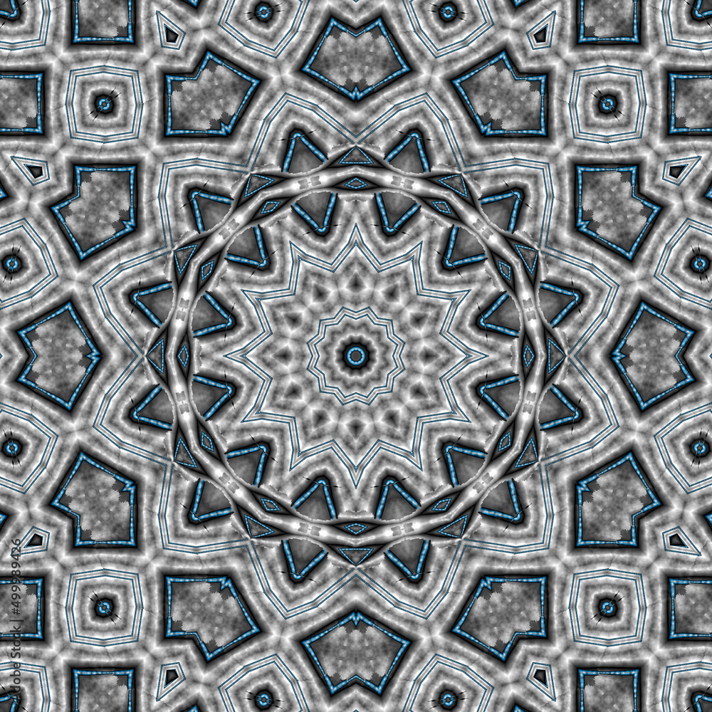 3d effect - abstract polygonal mandala style pattern