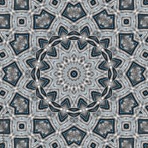 3d effect - abstract polygonal mandala style pattern