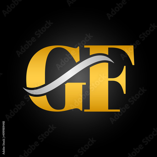 Initial GF letter Logo Design vector Template. Abstract Letter GF logo Design.