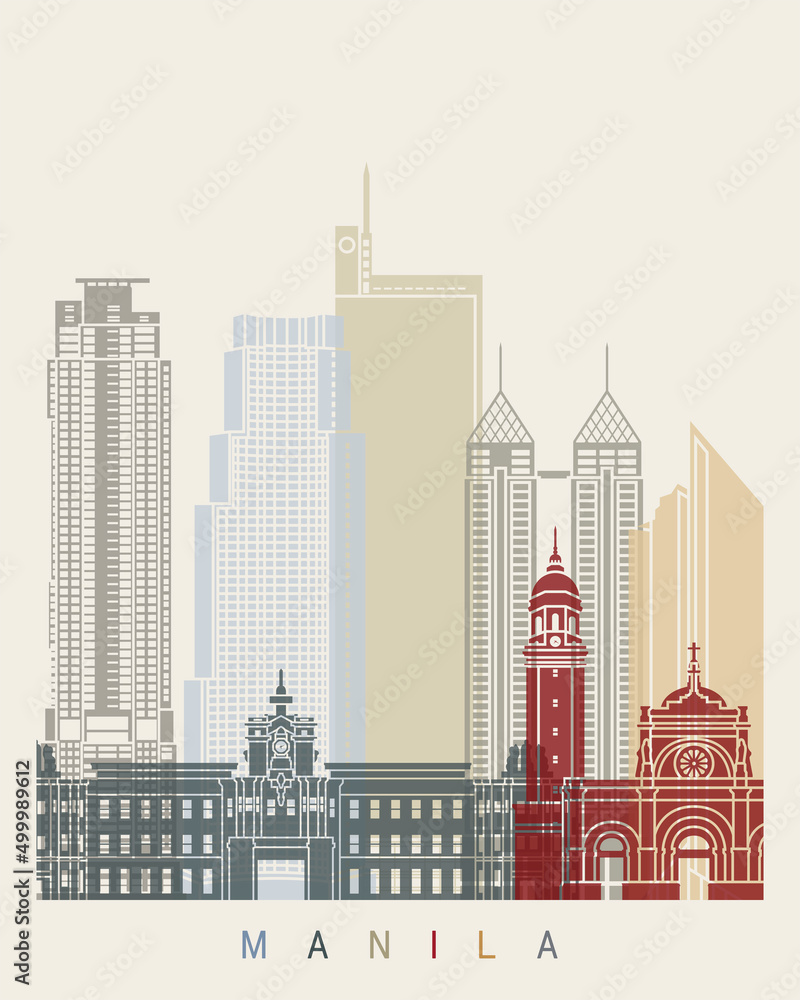 Manila skyline poster