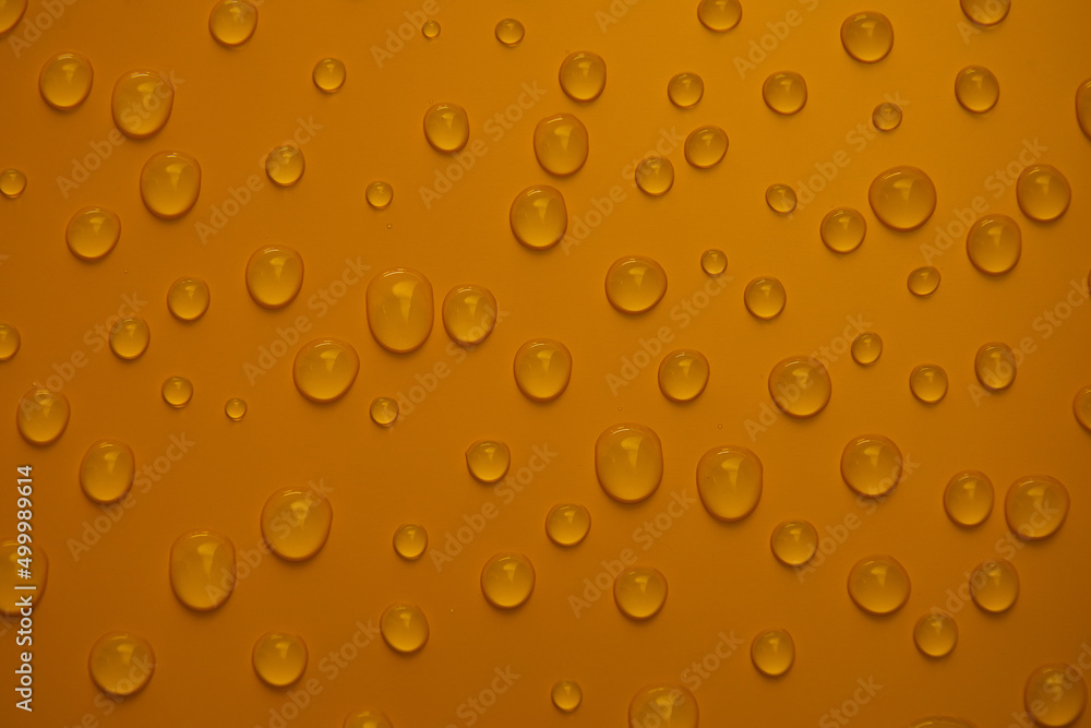 Abstract water drops on orange bronze background, macro, Bubbles close up Abstract water drops on orange bronze background, macro, Bubbles close up