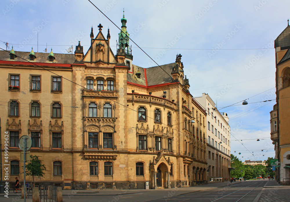 Beautiful building in Old Town of Brno, Czech Republic	
