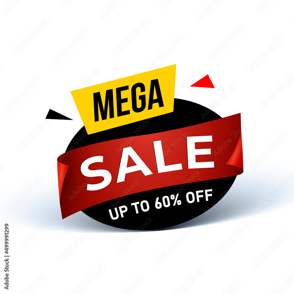 Sale banner template design, Mega sale special offer. Sale banner template design, Mega sale special offer.