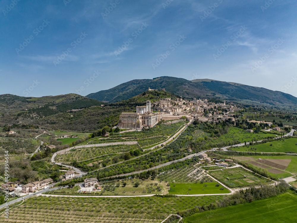 Fotografie Panorama di Assisi, Perugia, Umbria