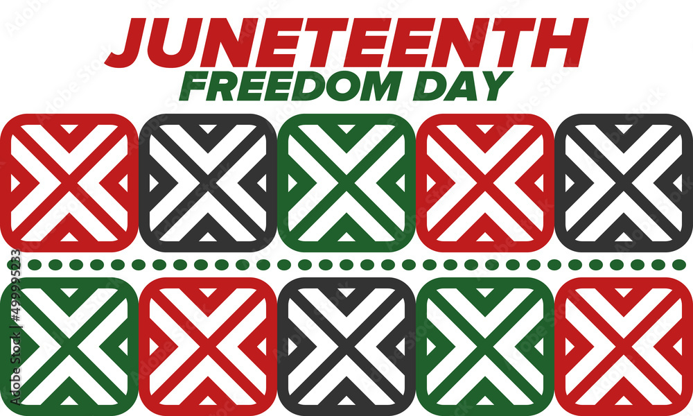 Juneteenth Independence Day. Freedom or Emancipation day. Annual american holiday, celebrated in June 19. African-American history and heritage. Poster, greeting card, banner and background. Vector Juneteenth Independence Day. Freedom or Emancipation day. Annual american holiday, celebrated in June 19. African-American history and heritage. Poster, greeting card, banner and background. Vector