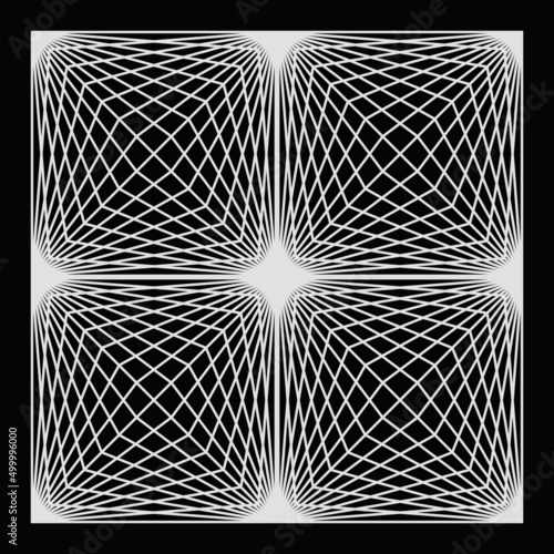 Abstract Monochrome Vector Graphics With Digital Transition Effect Inspired by Brutalist Style