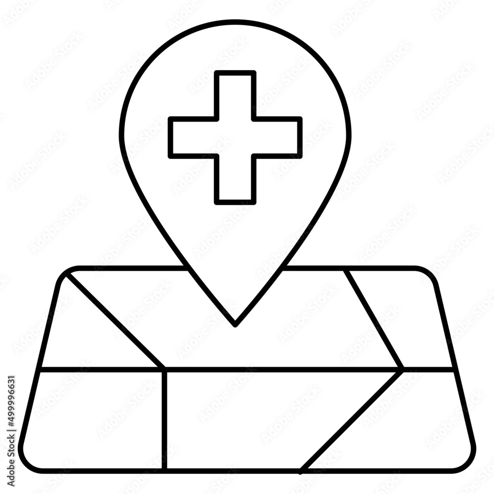 Medical location icon in unique design Medical location icon in unique design