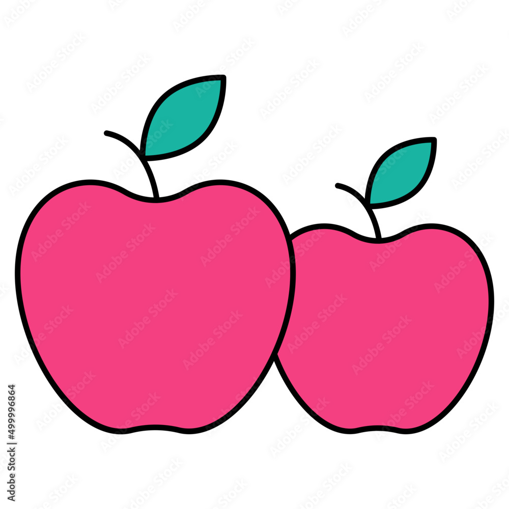 Fototapeta premium A beautiful design icon of apple