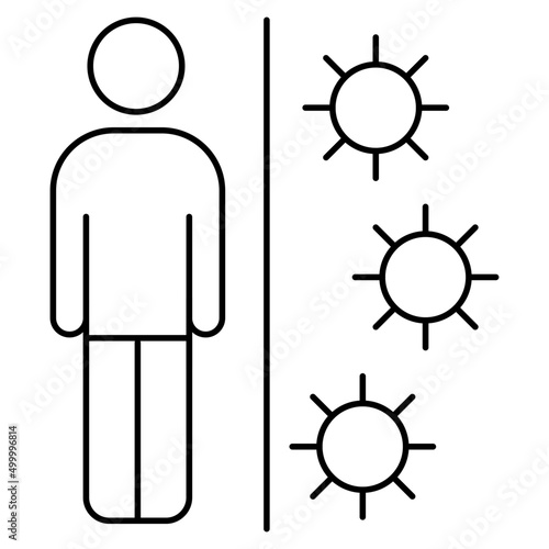 Modern design icon of protection barrier