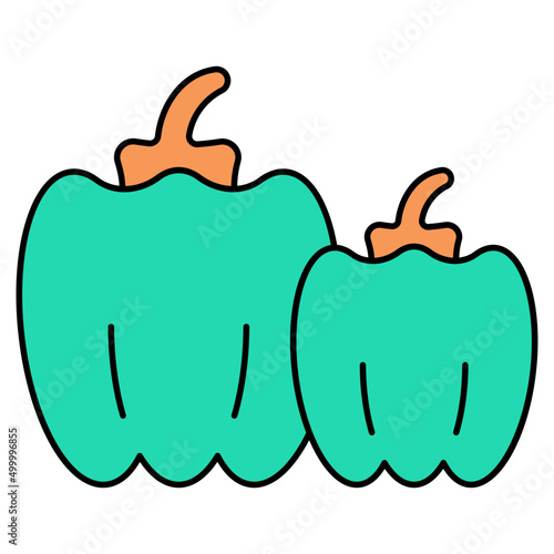 A perfect design icon of capsicum