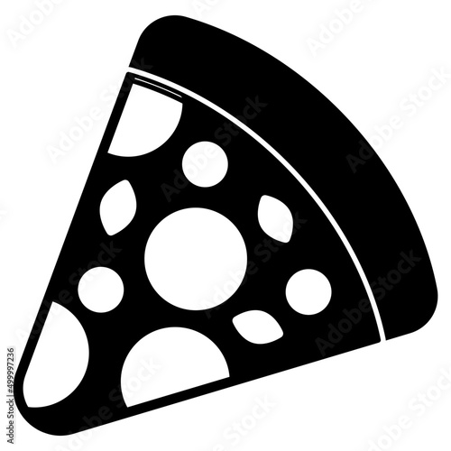Editable design icon of pizza slice