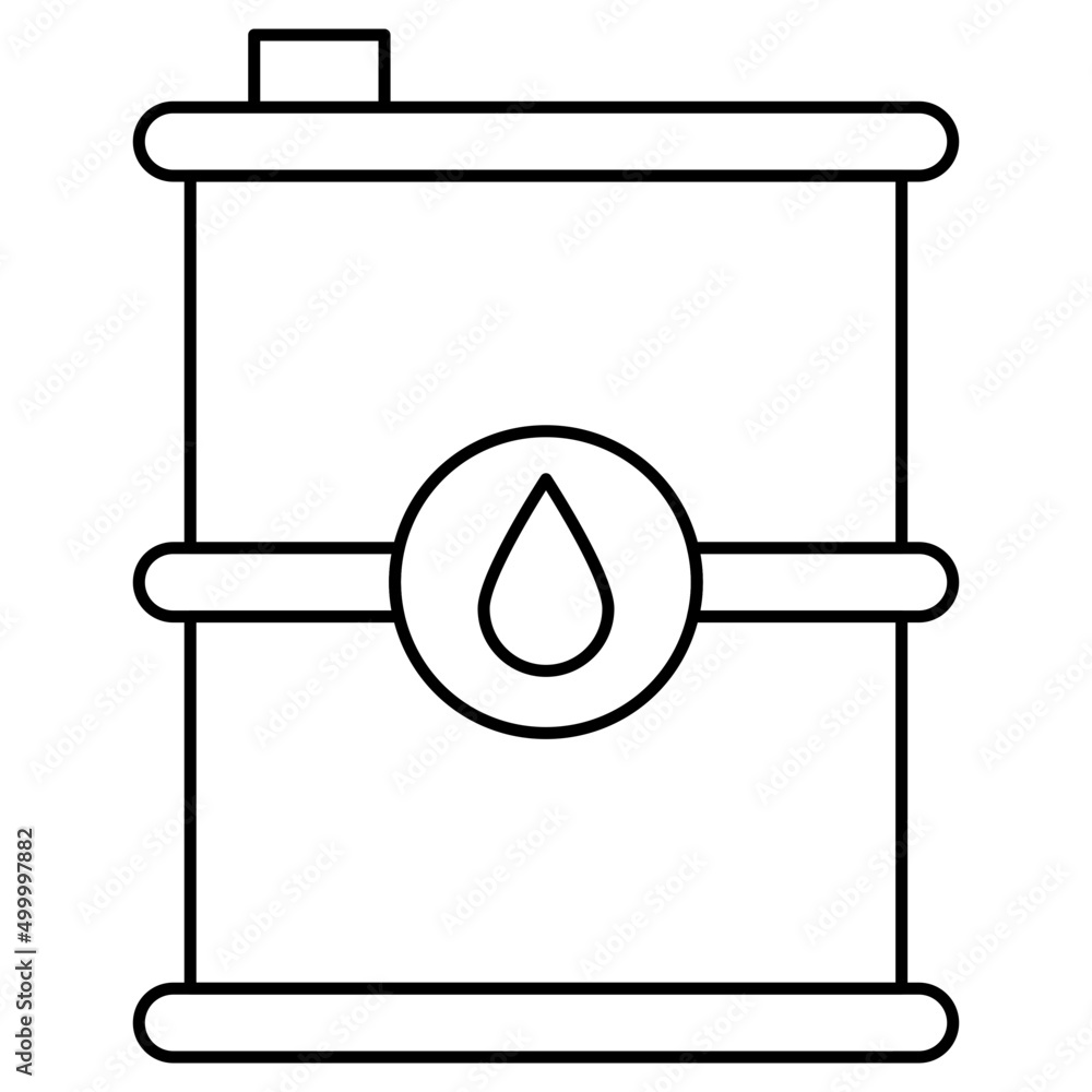 Fototapeta premium Editable design icon of oil drum
