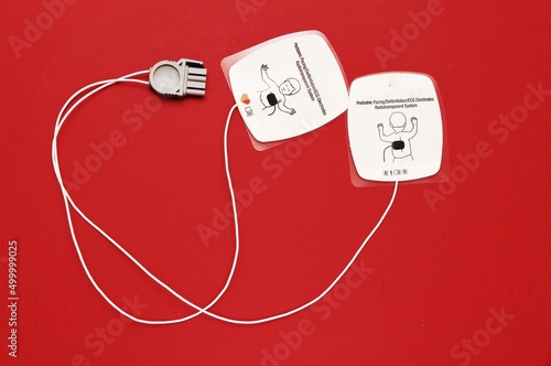 Obraz na plátně Pediatric combo pads used for defibrillation and pediatric life support