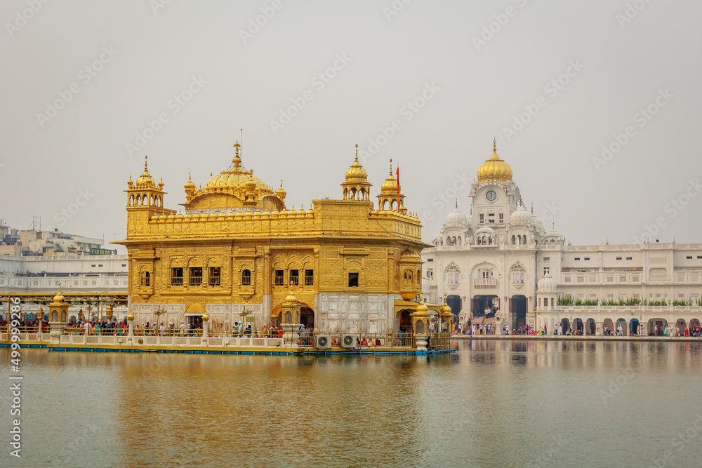 The Golden Temple or Harmandir Sahib, abode of God  gurdwara located in the city of Amritsar, Punjab, India. Preeminent spiritual site of Sikhism