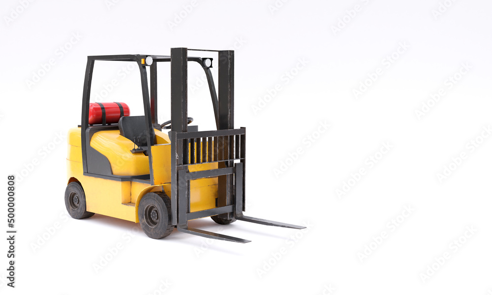3d illustration, forklift, copy space, 3d rendering. 3d illustration, forklift, copy space, 3d rendering.
