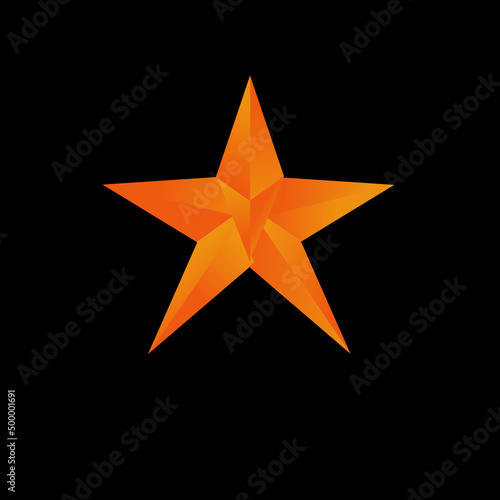 golden star icon vector with modern design