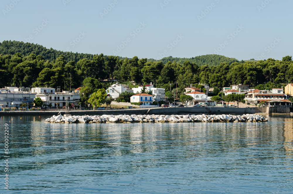 Panorama of the tourist island of Skiathos in Greece. Panorama of the tourist island of Skiathos in Greece.