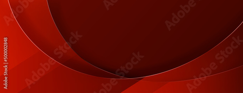 Obraz na plátně Abstract background made of curved lines in red colors