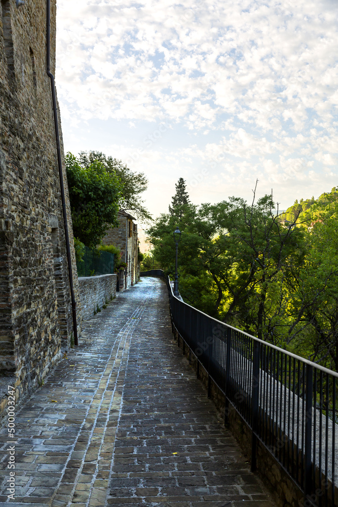 Fototapeta premium View of the little town of Serra san Quirico