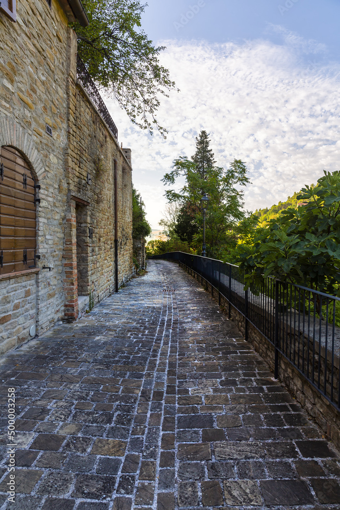 View of the little town of Serra san Quirico View of the little town of Serra san Quirico