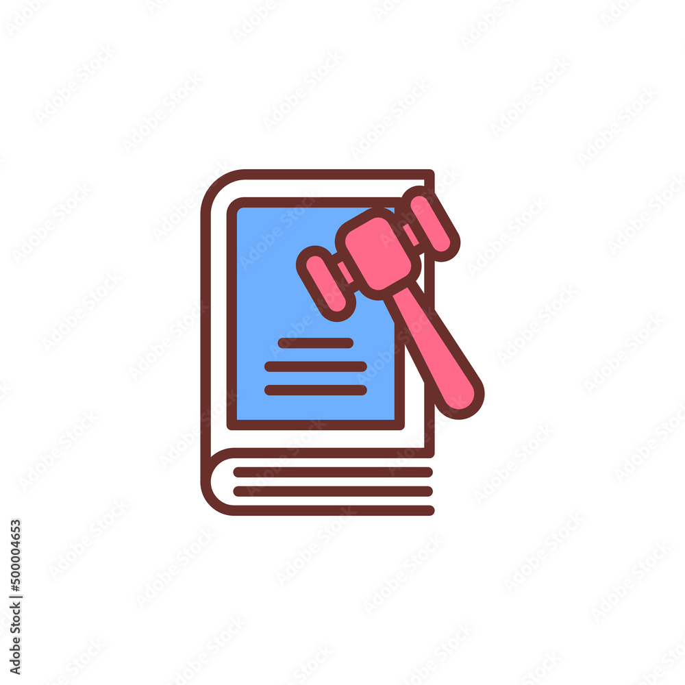 Law icon in vector. Logotype