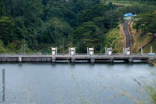 water dam in sri-lanka. lake in tropical county