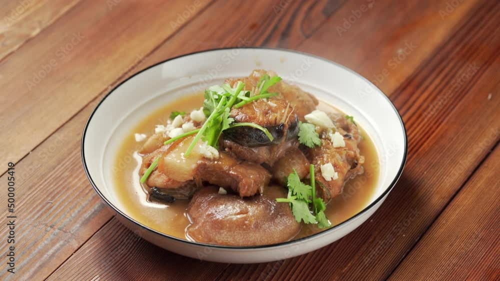 Special home-cooked dish braised monkfish cooking process Special home-cooked dish braised monkfish cooking process