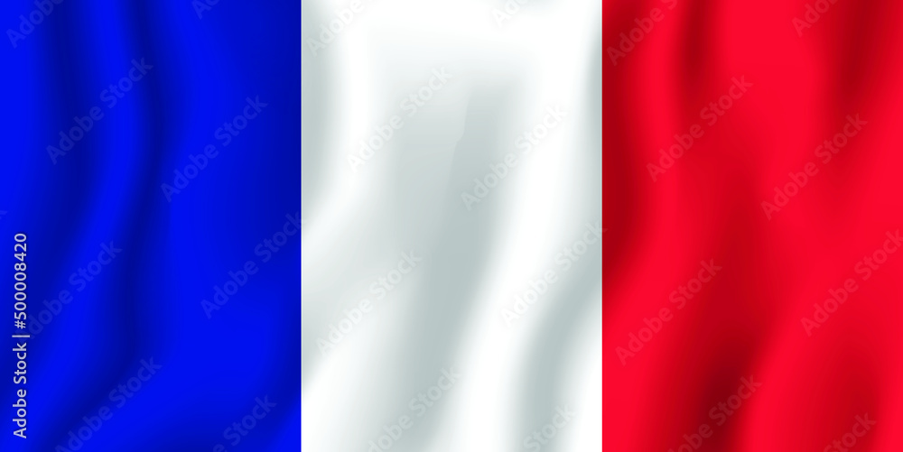 France realistic waving flag vector illustration. National country background symbol. Independence day France realistic waving flag vector illustration. National country background symbol. Independence day