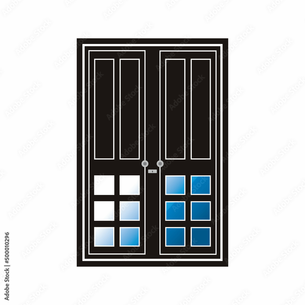 Modern doors front entrance doors house vector Modern doors front entrance doors house vector
