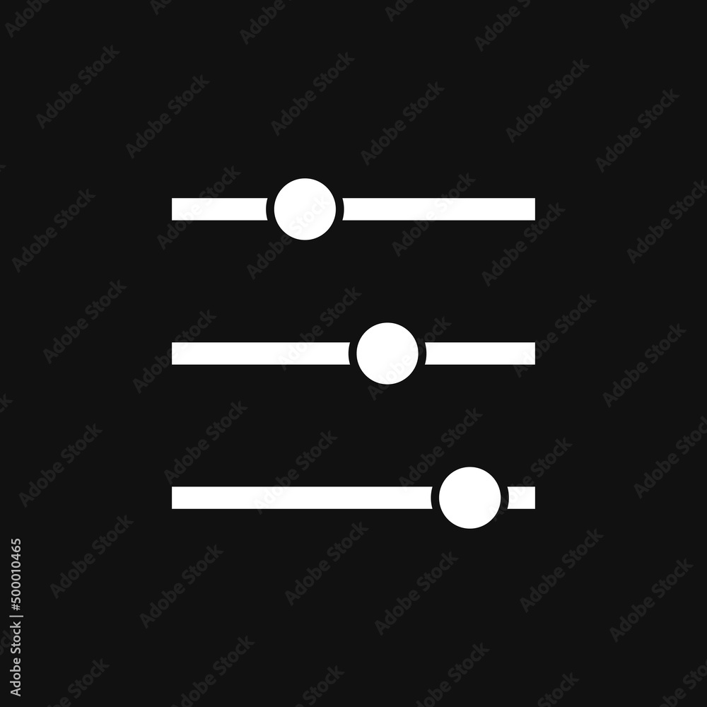 Adjustment icon on grey background Adjustment icon on grey background