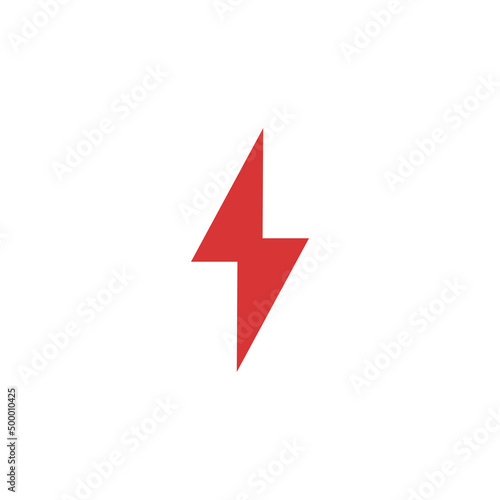 Thunder red vector icon