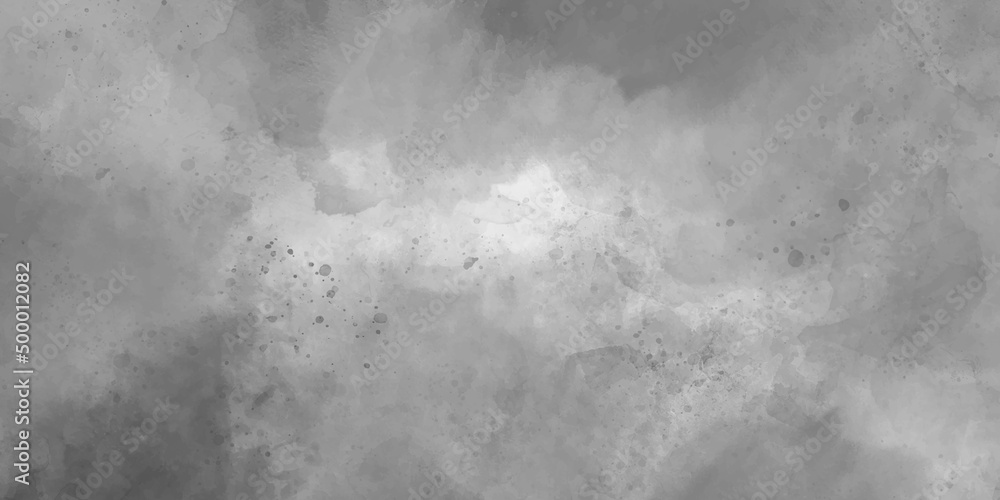 Hand drawn gray abstract watercolor painting textured on white paper background. Watercolor banner background. Grey watercolor grungy textured on white paper with splatter background illustration. Hand drawn gray abstract watercolor painting textured on white paper background. Watercolor banner background. Grey watercolor grungy textured on white paper with splatter background illustration.