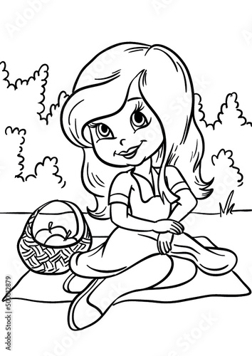 dziewczynka na pikniku