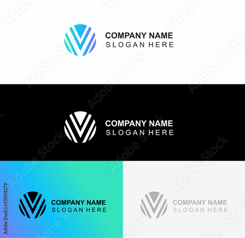 V letter logo. Alphabet logo design. Monogram for business, company and personal use.