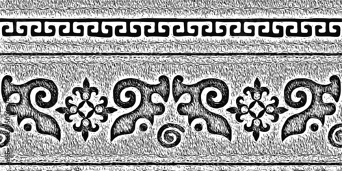 Ethnic background on the theme of Turkic art, vector design