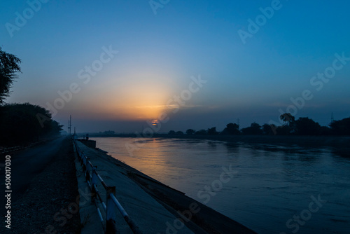 Sunrise at Narmada Canal, Ahmedabad