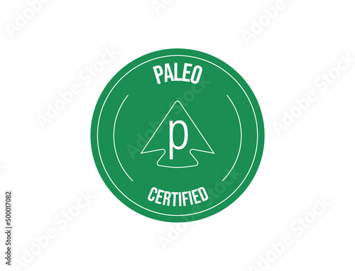 paleo certified icon vector illustration 