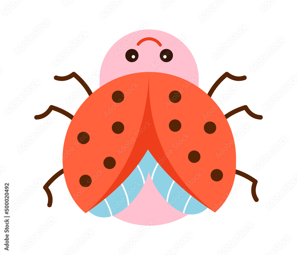 Cartoon Ladybug Childish Insect. Vector illustration Cartoon Ladybug Childish Insect. Vector illustration