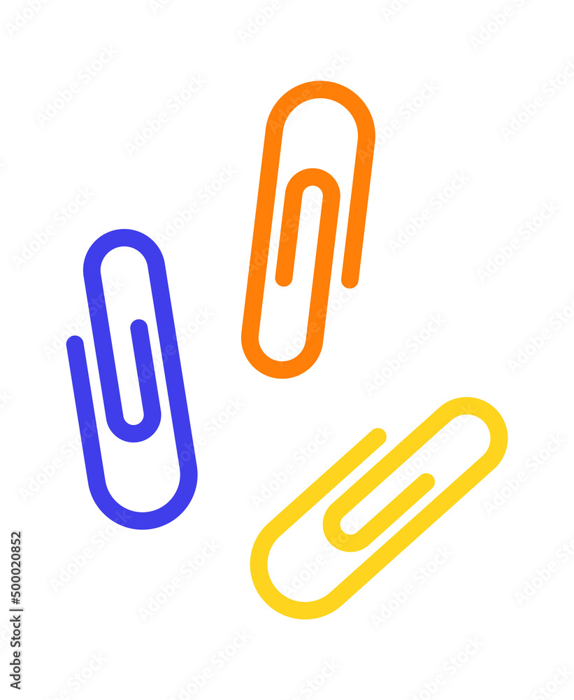 Paperclips icon. Back to School. Vector illustration Paperclips icon. Back to School. Vector illustration