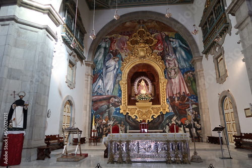 Candelaria, Tenerife, Canary Islands, Spain, March 8, 2022: High altar of the Basilica of Candelaria in Tenerife. Spain