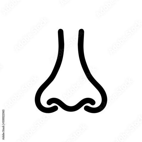 nose icon. Isolated on white background. Vector illustration