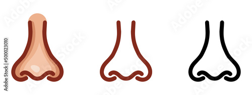 nose icon. Isolated on white background. Vector illustration