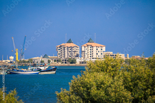 Nice View to the Blue Water Port in the Massawa, Eritrea
