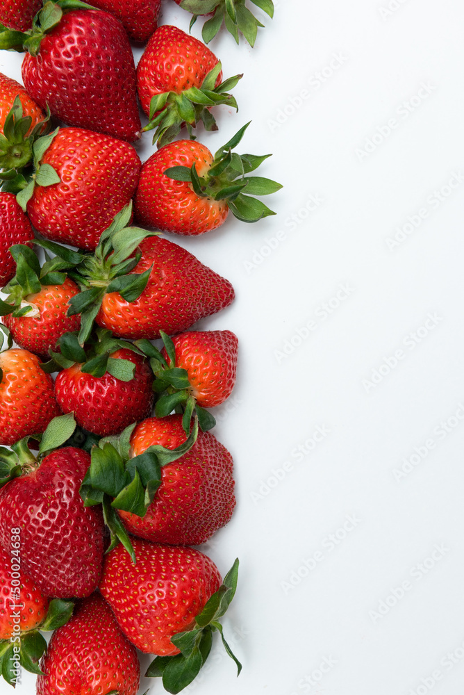 Strawberries on a white background Strawberries on a white background