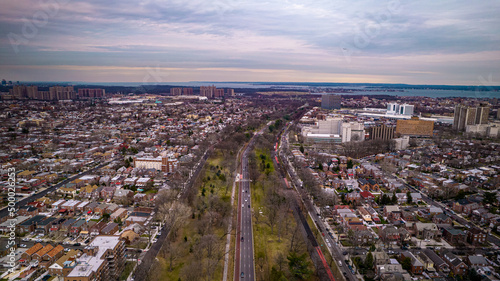 Aerial shot of Pelham parkway in Bronx photo